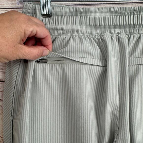 Athleta Brooklyn Textured Jogger Pants Womens 6 Striped Green Athleisure - Picture 8 of 12